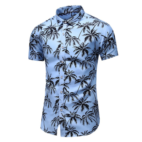 Casual Shirt Men's Print Beach Blouse 2021