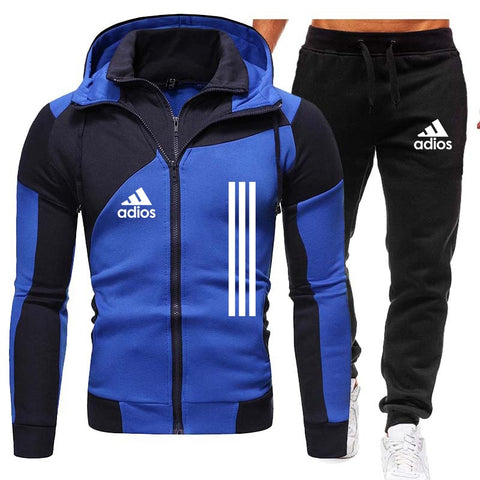 Men 2 Pieces Sets Winter Jacket Casual Zipper