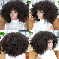 250 Density Afro Kinky Curly Lace Front Human Hair