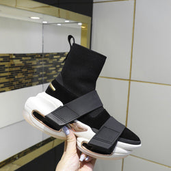 2021 new elastic boots, high top sock shoes