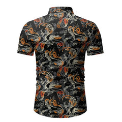 New Men's Short Sleeve Printed Shirts Male
