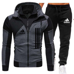 Men 2 Pieces Sets Winter Jacket Casual Zipper