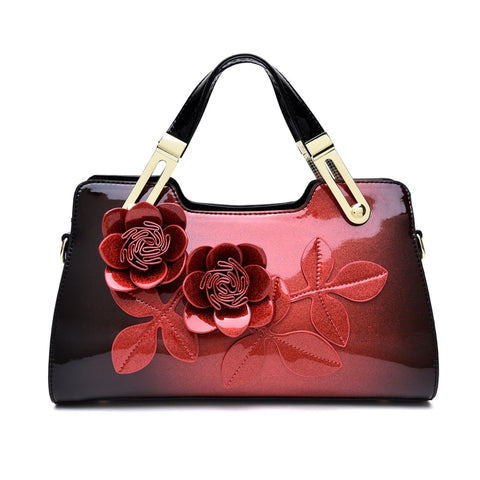 New fashion trend top handle bag patent leather women's