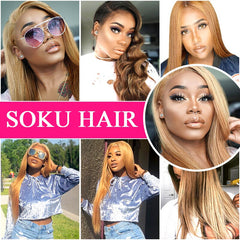 13x4 Lace Front Human Hair Wigs SOKU Brazilian