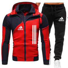 Men 2 Pieces Sets Winter Jacket Casual Zipper