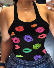 Backless Bowknot Design Sporty