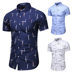Casual Shirt Men's Print Beach Blouse 2021