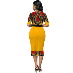 Hot Ladies Fashion Half Sleeve Dress Women Elegant