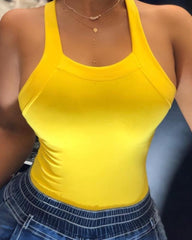 Backless Bowknot Design Sporty