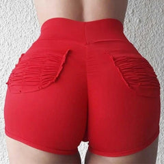 High Waist Solid Color Peach Hip Sexy Sports