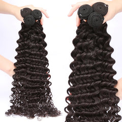Brazilian Hair Deep Wave Bundles Deals100% Natural