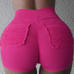 High Waist Solid Color Peach Hip Sexy Sports