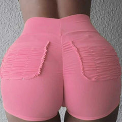 High Waist Solid Color Peach Hip Sexy Sports
