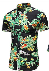 Casual Shirt Men's Print Beach Blouse 2021