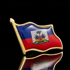 North Haiti Flag Lapel Pin Metal Enamel Brooches and Pins Backpack