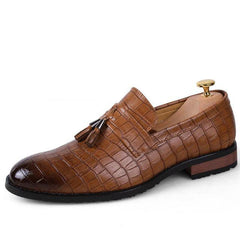 Men's Crocodile pattern Dress Leather