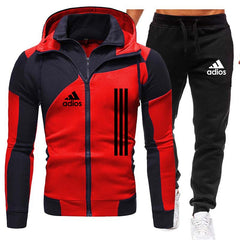Men 2 Pieces Sets Winter Jacket Casual Zipper