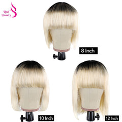 Human Hair Wigs 1B/Blond For Women