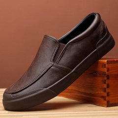 NewFashion Leather Men Shoes Casual Flat Men