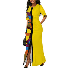 Hot Ladies Fashion Half Sleeve Dress Women Elegant