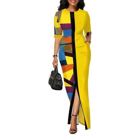 Hot Ladies Fashion Half Sleeve Dress Women Elegant