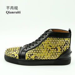 Customized Men Sneakers Shoes High Top Rivet