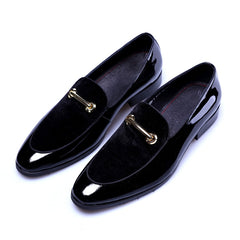 New Men Dress Shoes Shadow Patent