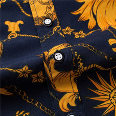 Mens Hawaiian Short Shirt Male Casual