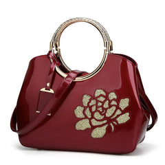 2021 High quality patent leather handbag