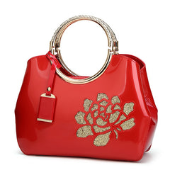 2021 High quality patent leather handbag