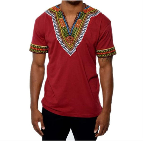 Fashion Mens African Clothes Tops Tee Shirt