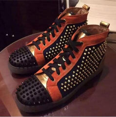 Men Spike Stud leather casual shoes
