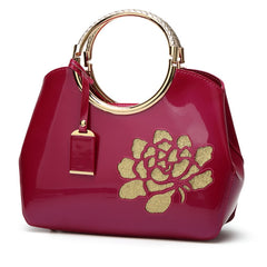 2021 High quality patent leather handbag