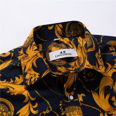 Mens Hawaiian Short Shirt Male Casual