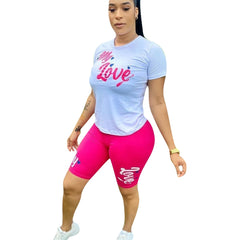 T-shirt and shorts women's two-piece set