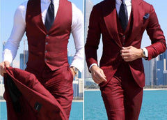 Tuxedos Suits Slim Fit Bridegroom For Men 3 Pieces