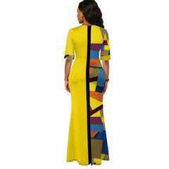 Hot Ladies Fashion Half Sleeve Dress Women Elegant