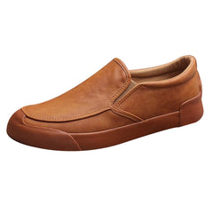 NewFashion Leather Men Shoes Casual Flat Men