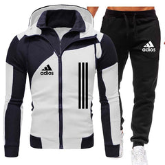 Men 2 Pieces Sets Winter Jacket Casual Zipper