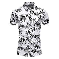 Casual Shirt Men's Print Beach Blouse 2021