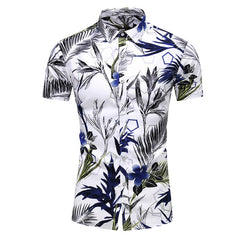 Casual Shirt Men's Print Beach Blouse 2021
