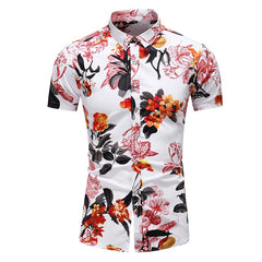Casual Shirt Men's Print Beach Blouse 2021