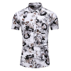 Casual Shirt Men's Print Beach Blouse 2021