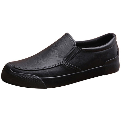 NewFashion Leather Men Shoes Casual Flat Men