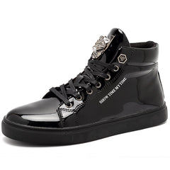 Mens Sneakers Big Size Shiny Metal
