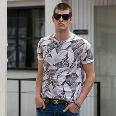 2021 New Summer Leaf Printed T Shirts
