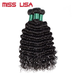 Human Hair Bundles Deep Wave Hair Bundles