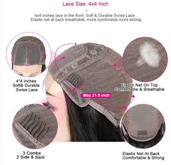 Lace Closure Human Hair Wigs For Women