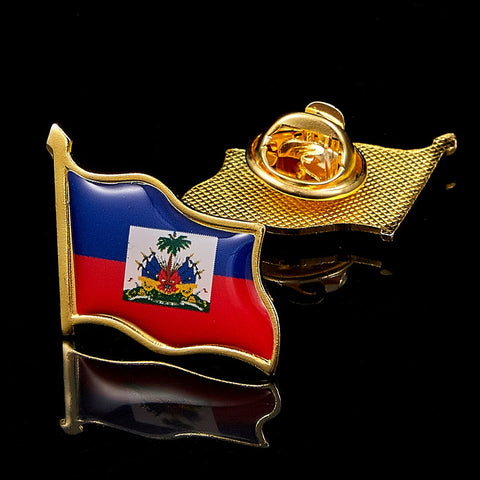 North Haiti Flag Lapel Pin Metal Enamel Brooches and Pins Backpack