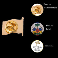 North Haiti Flag Lapel Pin Metal Enamel Brooches and Pins Backpack